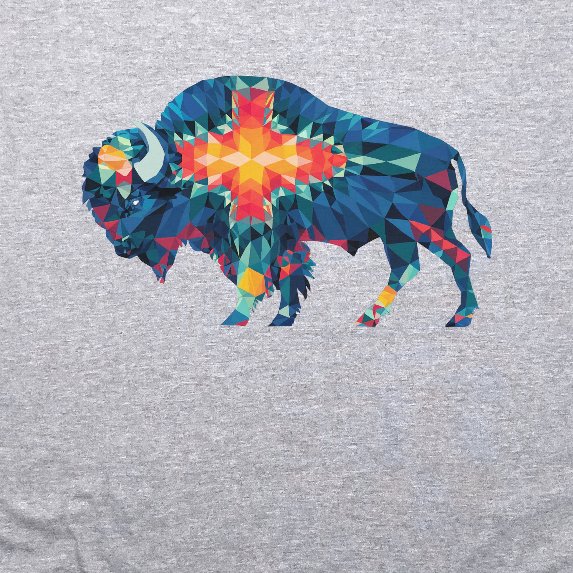 Buffalo Southwestern Mosaic Crewneck Sweatshirt Adventure and Outdoors Themed Sweatshirt