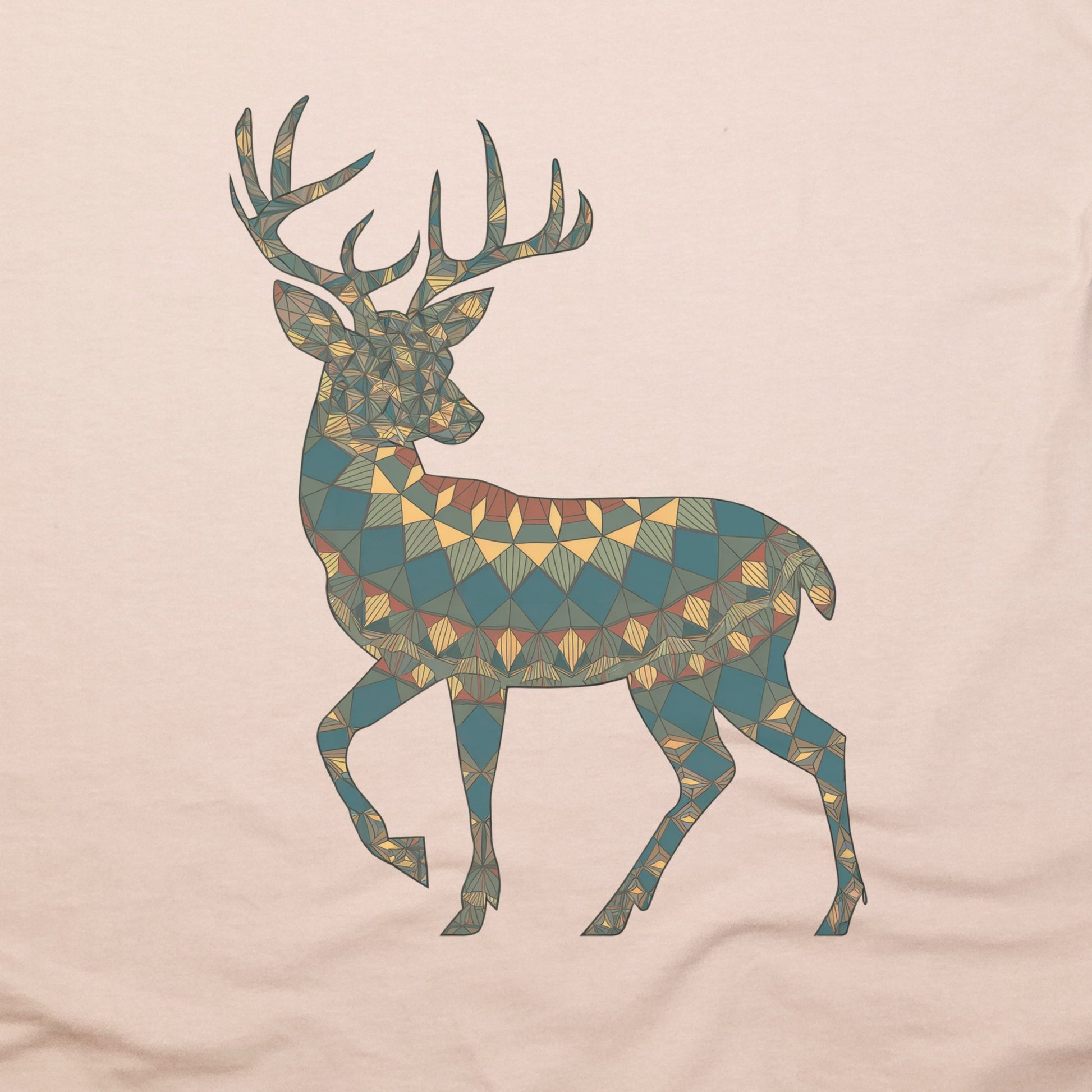 Deer Southwestern Mosaic T-Shirt Adventure and Outdoors Themed T-Shirt