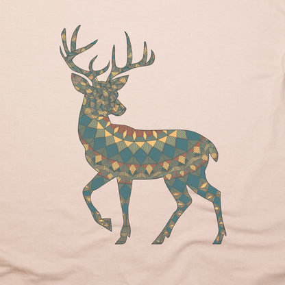 Deer Southwestern Mosaic T-Shirt Adventure and Outdoors Themed T-Shirt