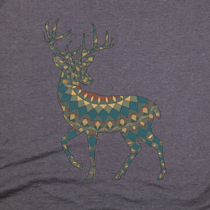 Deer Southwestern Mosaic T-Shirt Adventure and Outdoors Themed T-Shirt