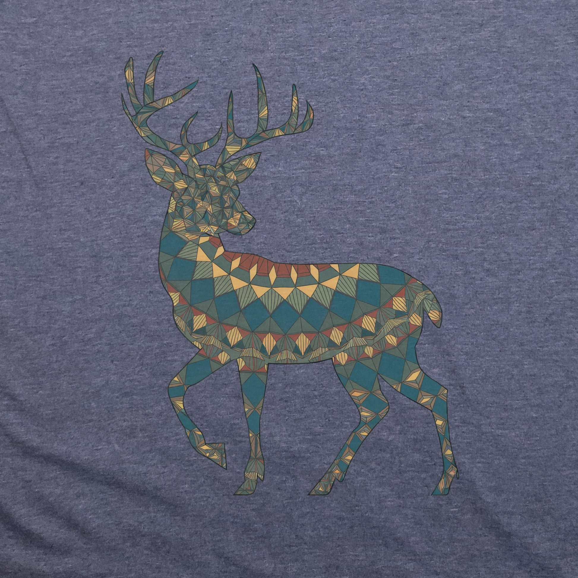 Deer Southwestern Mosaic T-Shirt Adventure and Outdoors Themed T-Shirt