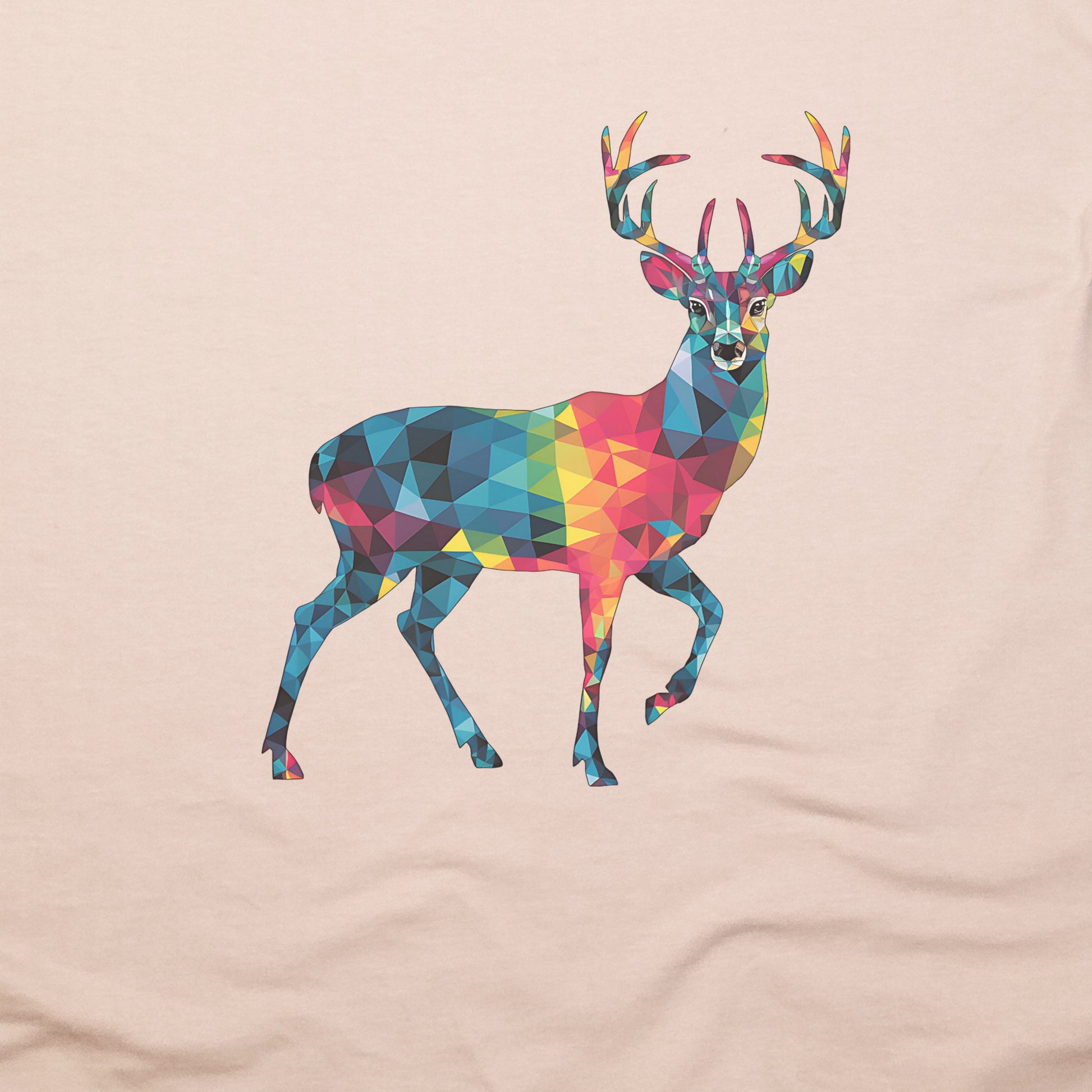 Deer Mosaic T-Shirt Adventure and Outdoors Themed T-Shirt