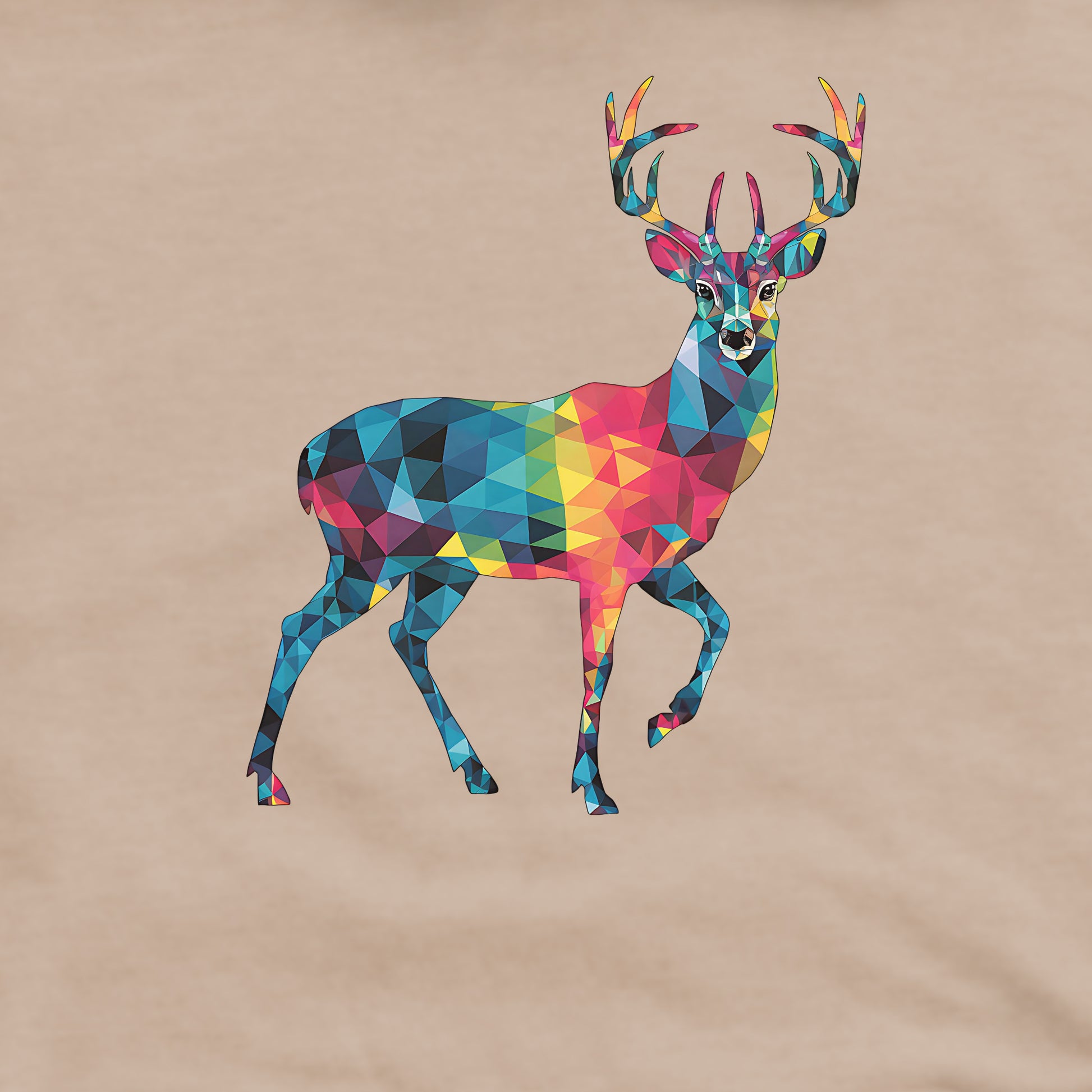 Deer Mosaic Crewneck Sweatshirt Adventure and Outdoors Themed Sweatshirt