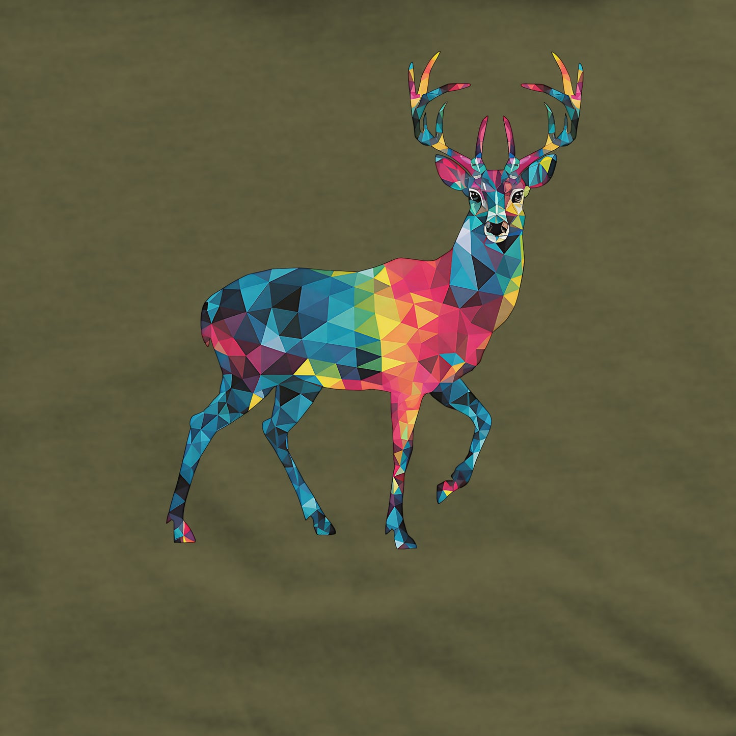 Deer Mosaic Crewneck Sweatshirt Adventure and Outdoors Themed Sweatshirt