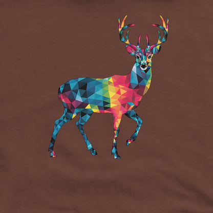 Deer Mosaic Crewneck Sweatshirt Adventure and Outdoors Themed Sweatshirt