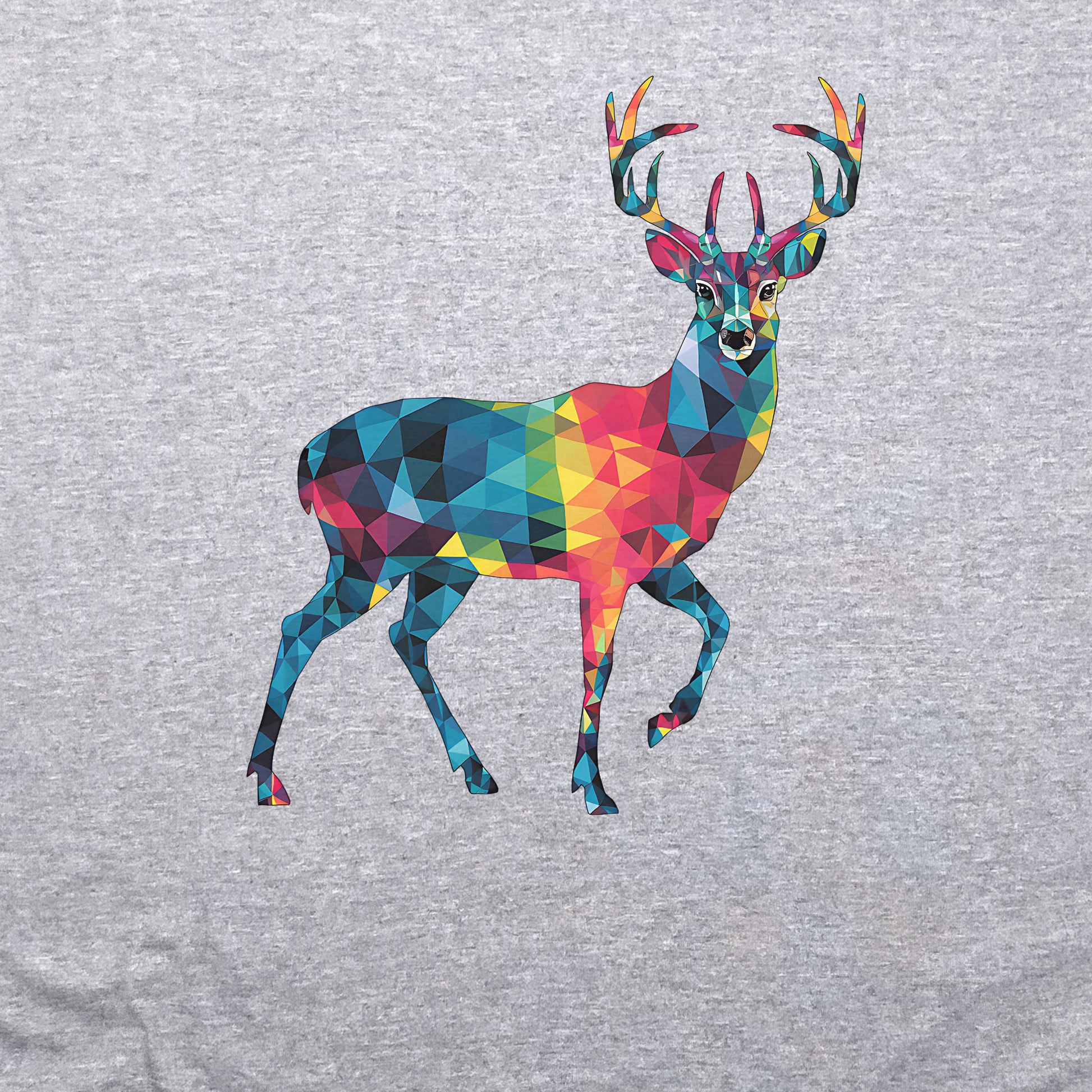 Deer Mosaic Crewneck Sweatshirt Adventure and Outdoors Themed Sweatshirt