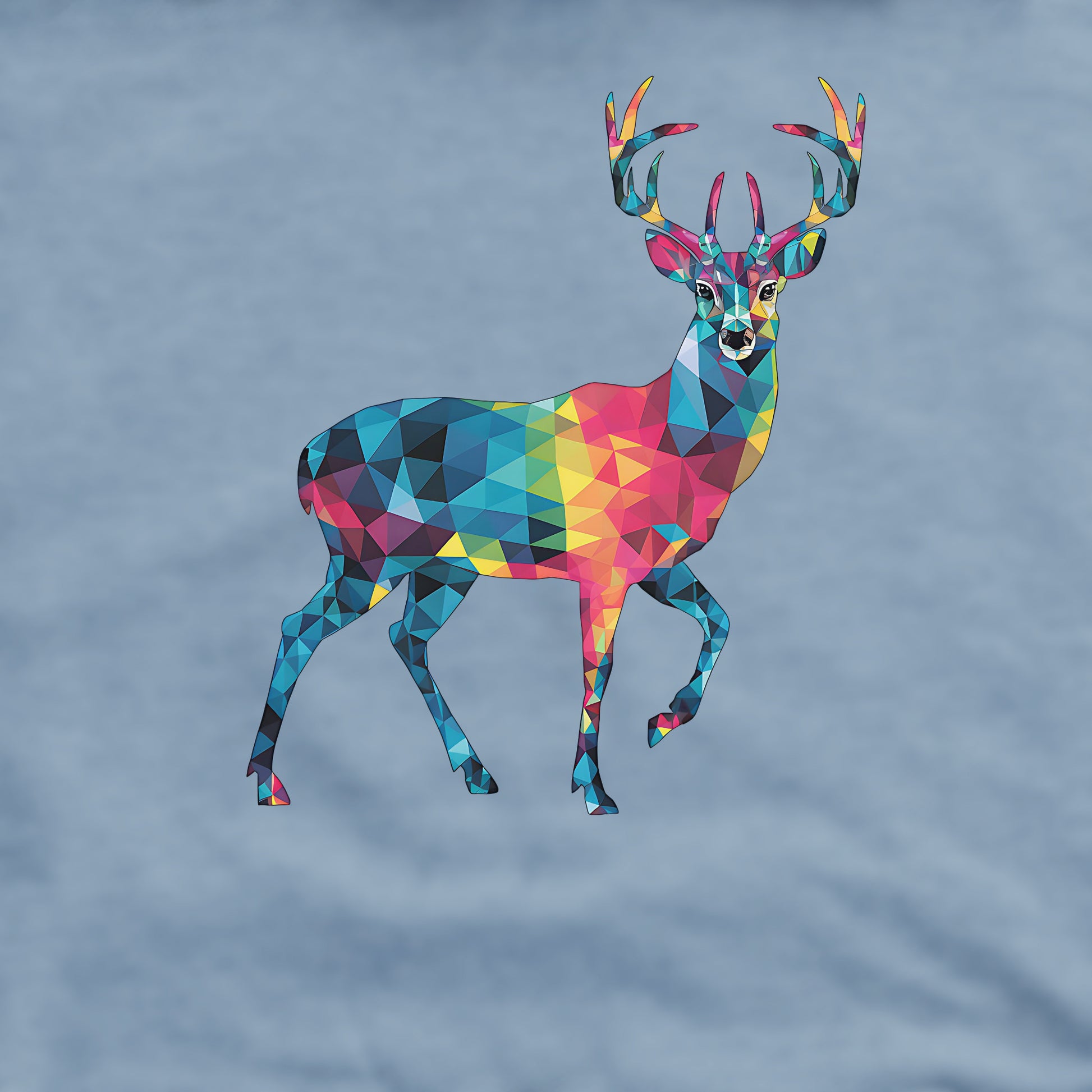 Deer Mosaic Crewneck Sweatshirt Adventure and Outdoors Themed Sweatshirt