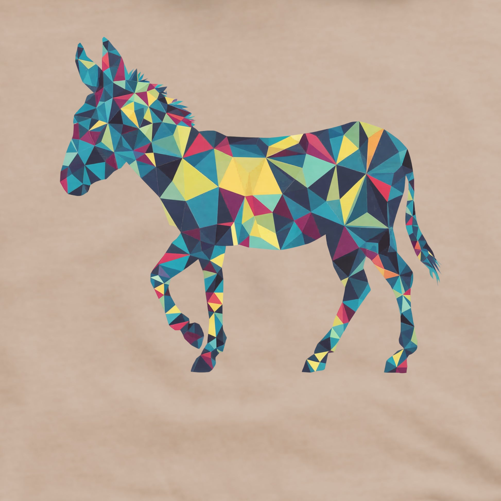 Wild Burro Mosaic Crewneck Sweatshirt Adventure and Outdoors Themed Sweatshirt