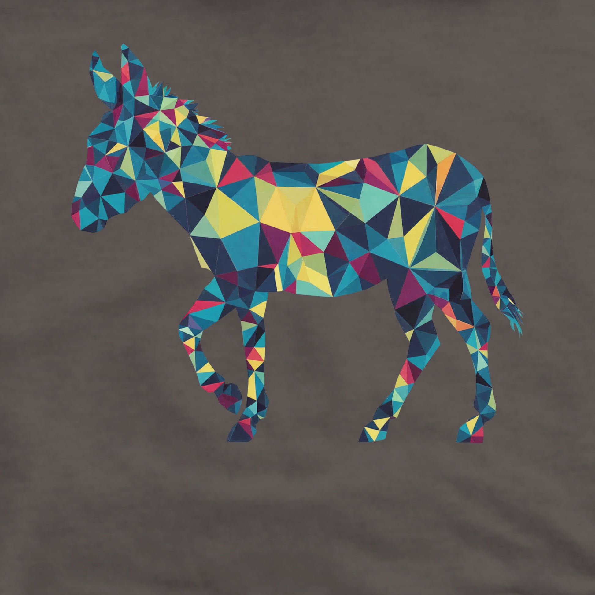 Wild Burro Mosaic Crewneck Sweatshirt Adventure and Outdoors Themed Sweatshirt