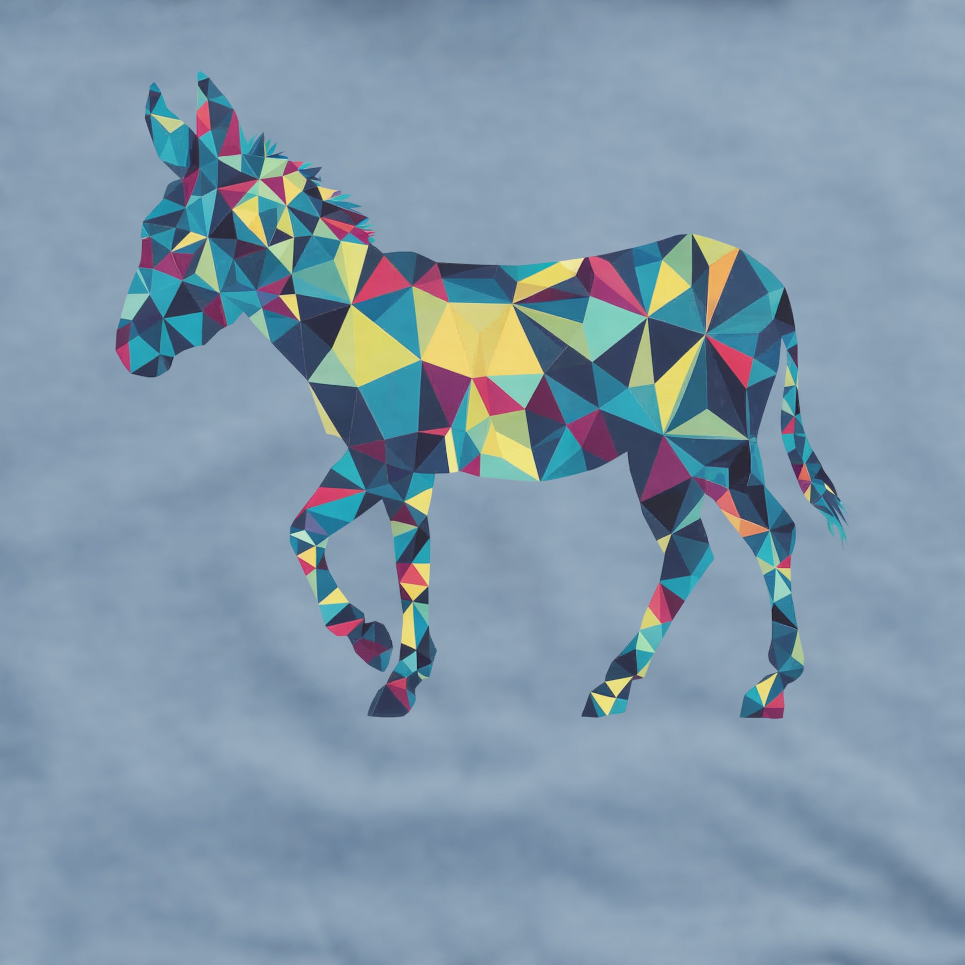 Wild Burro Mosaic Crewneck Sweatshirt Adventure and Outdoors Themed Sweatshirt