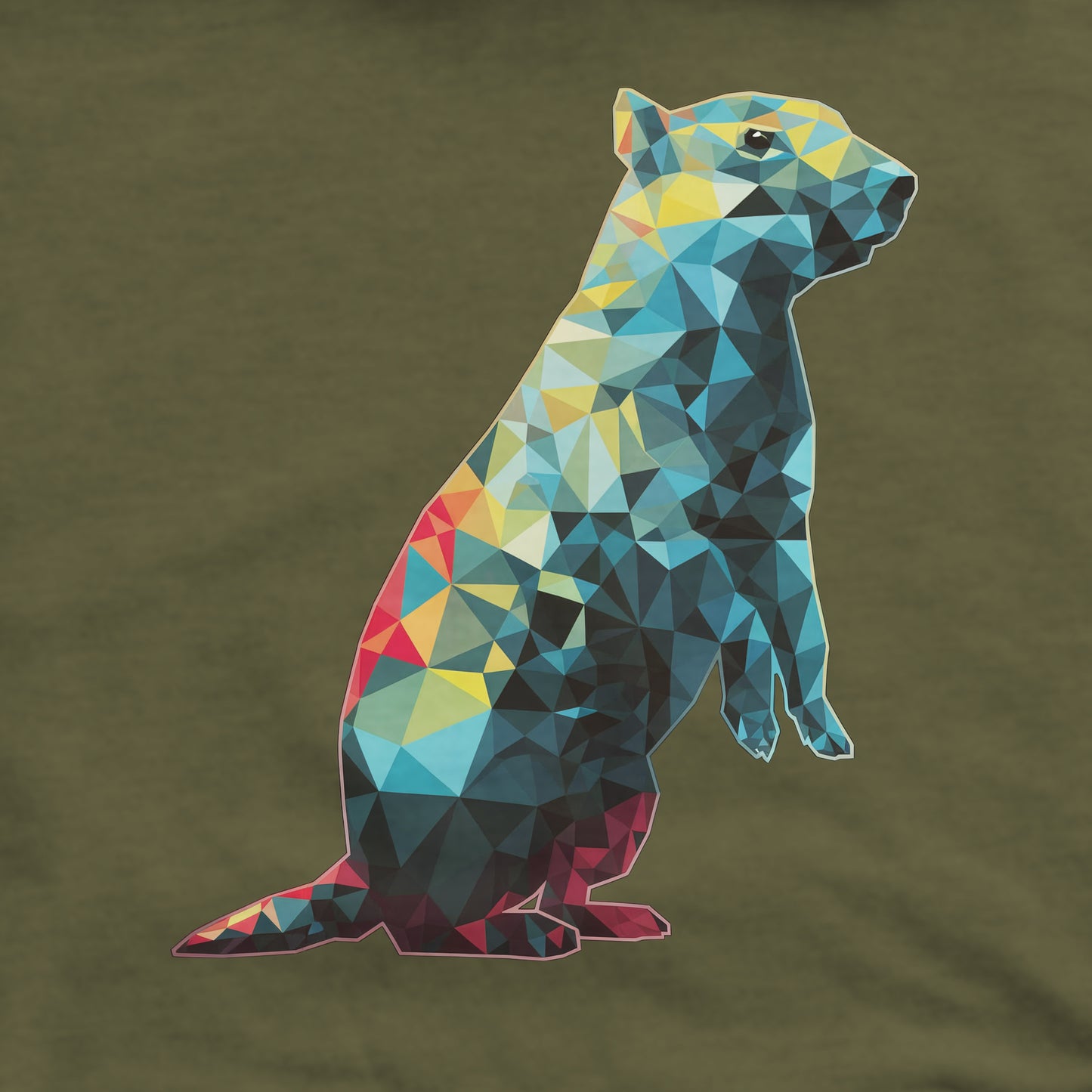 Prairie Dog Mosaic Crewneck Sweatshirt Adventure and Outdoors Themed Sweatshirt