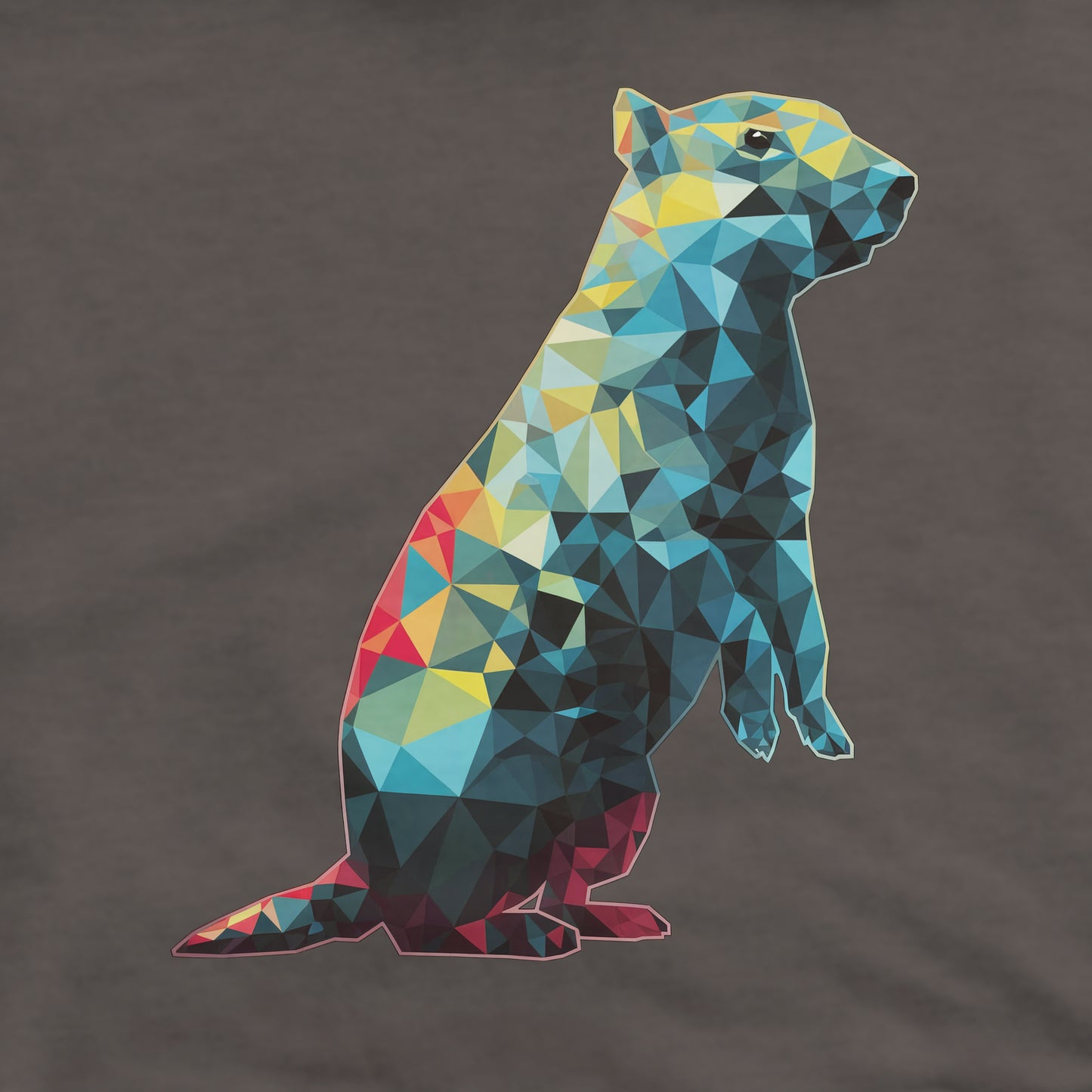 Prairie Dog Mosaic Crewneck Sweatshirt Adventure and Outdoors Themed Sweatshirt