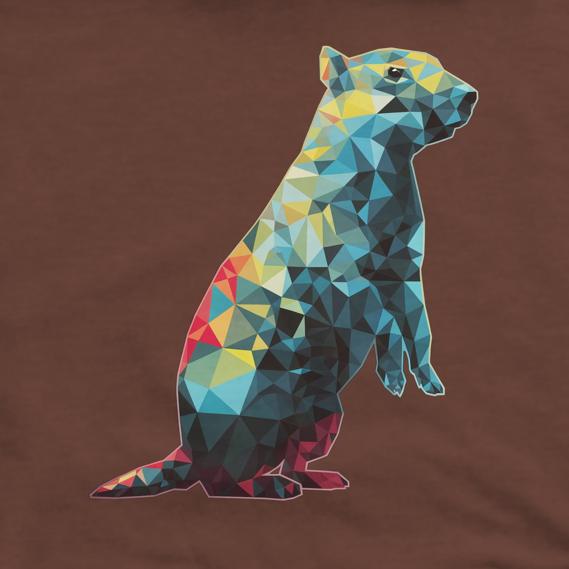 Prairie Dog Mosaic Crewneck Sweatshirt Adventure and Outdoors Themed Sweatshirt