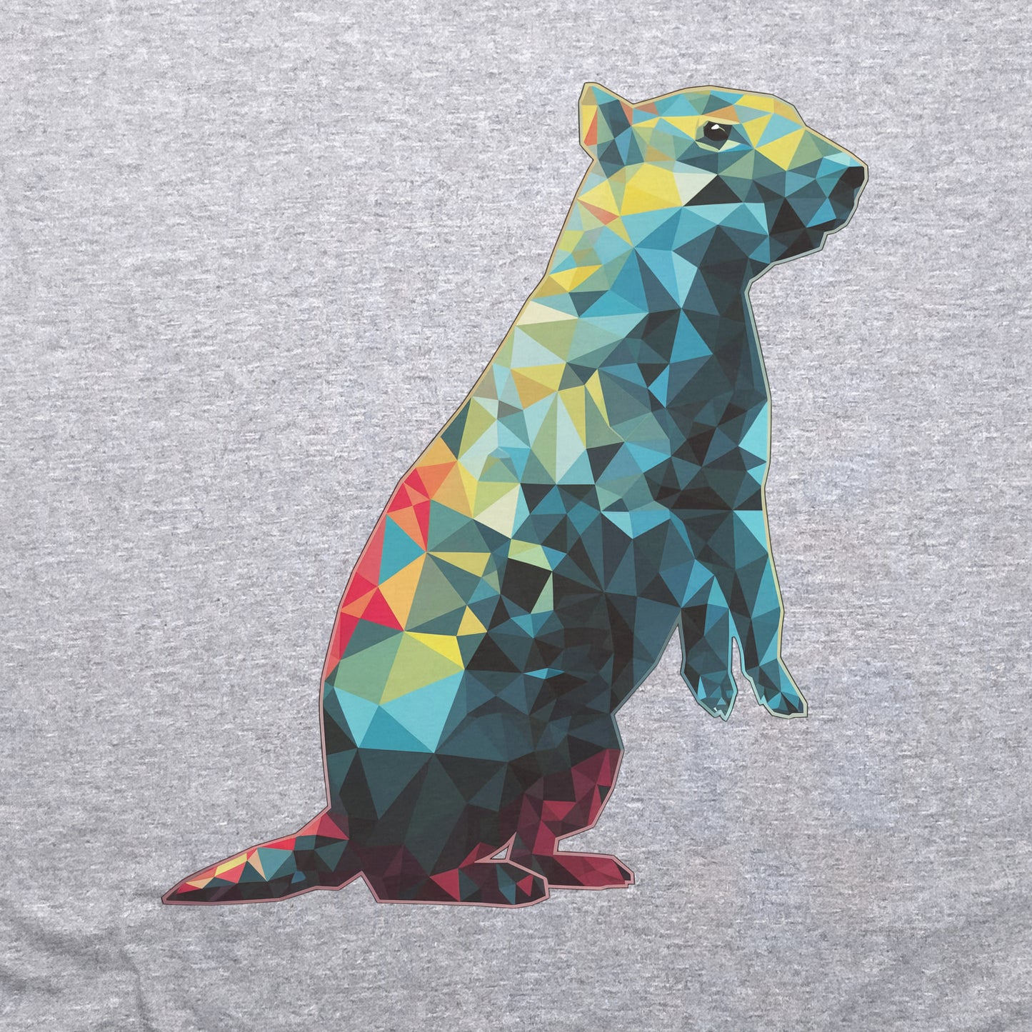 Prairie Dog Mosaic Crewneck Sweatshirt Adventure and Outdoors Themed Sweatshirt