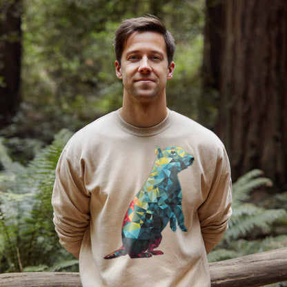 Prairie Dog Mosaic Crewneck Sweatshirt Adventure and Outdoors Themed Sweatshirt