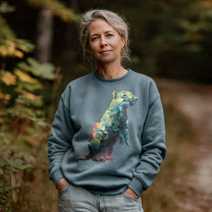 Prairie Dog Mosaic Crewneck Sweatshirt Adventure and Outdoors Themed Sweatshirt