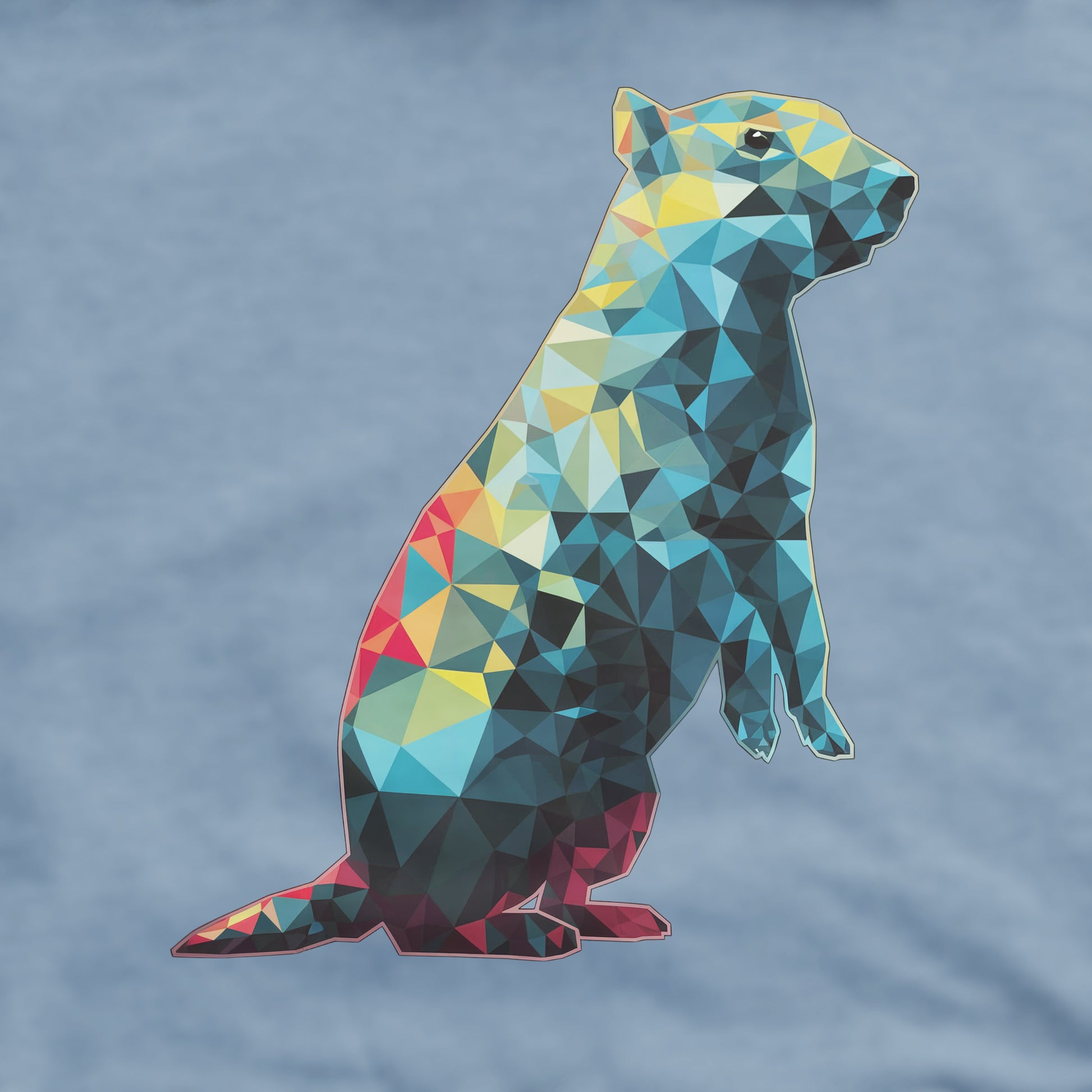 Prairie Dog Mosaic Crewneck Sweatshirt Adventure and Outdoors Themed Sweatshirt