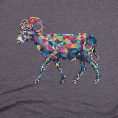 Ram Mosaic T-Shirt Adventure and Outdoors Themed T-Shirt