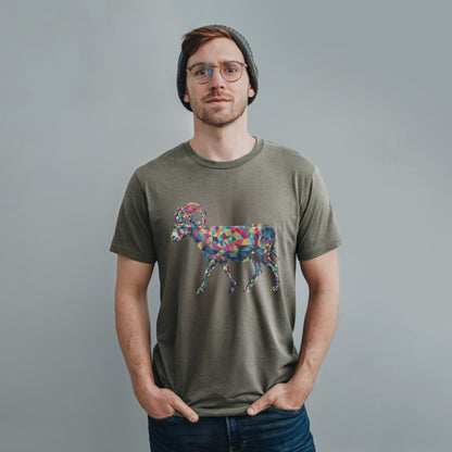 Ram Mosaic T-Shirt Adventure and Outdoors Themed T-Shirt