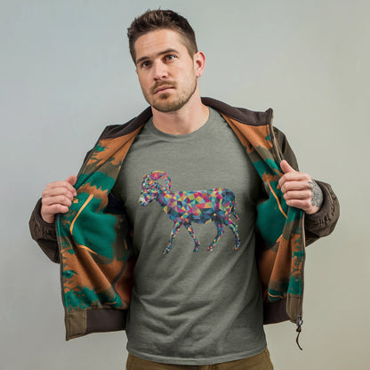 Ram Mosaic T-Shirt Adventure and Outdoors Themed T-Shirt