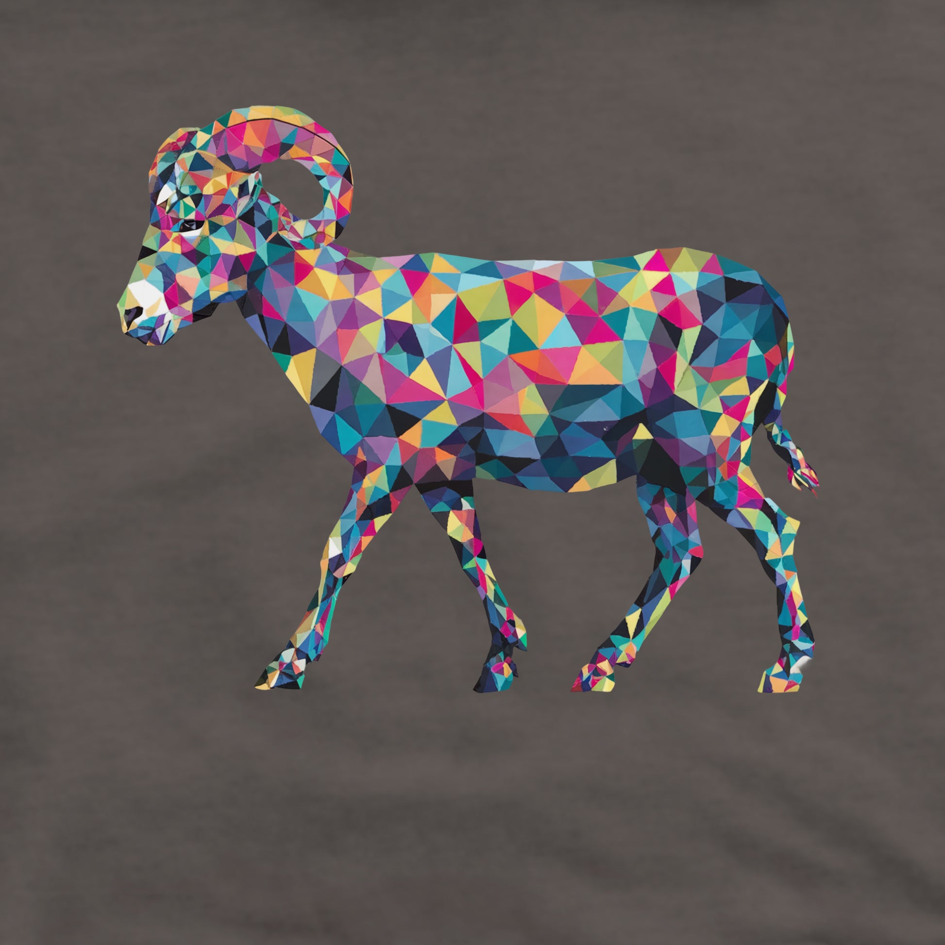 Ram Mosaic Crewneck Sweatshirt Adventure and Outdoors Themed Sweatshirt