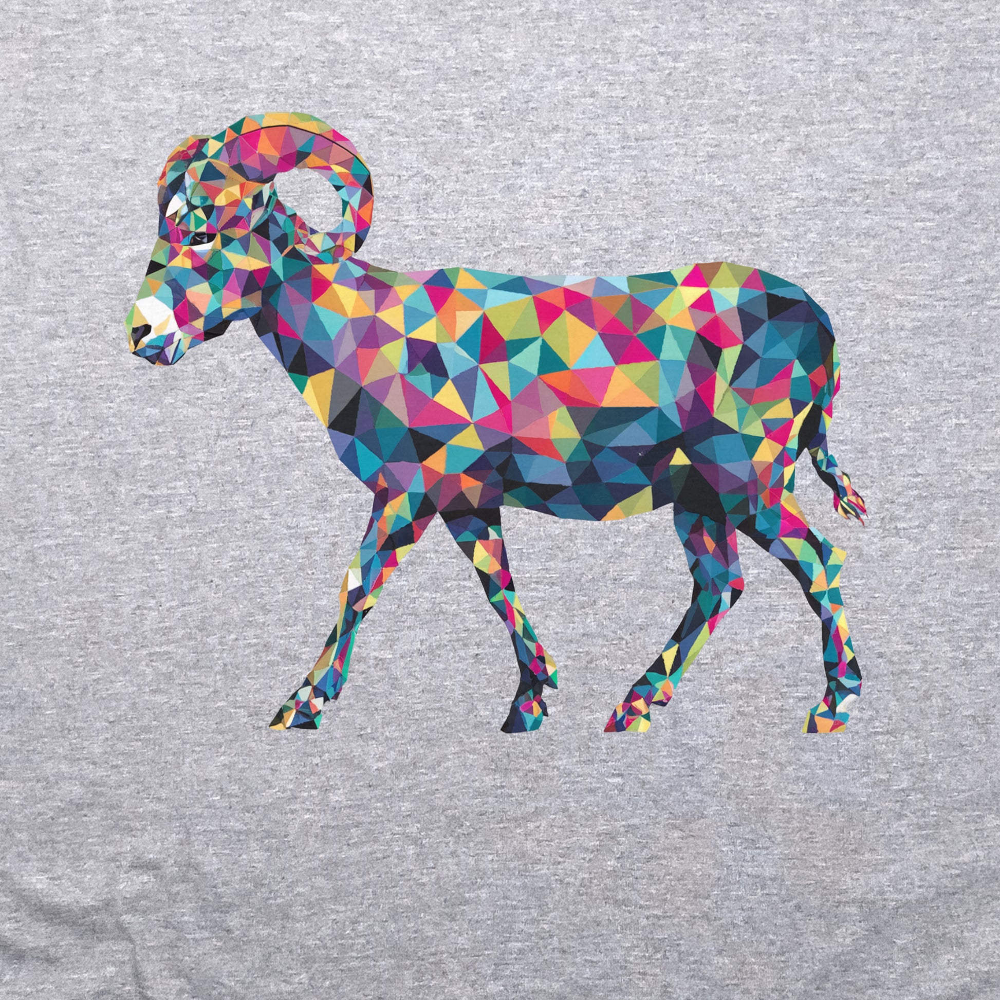 Ram Mosaic Crewneck Sweatshirt Adventure and Outdoors Themed Sweatshirt