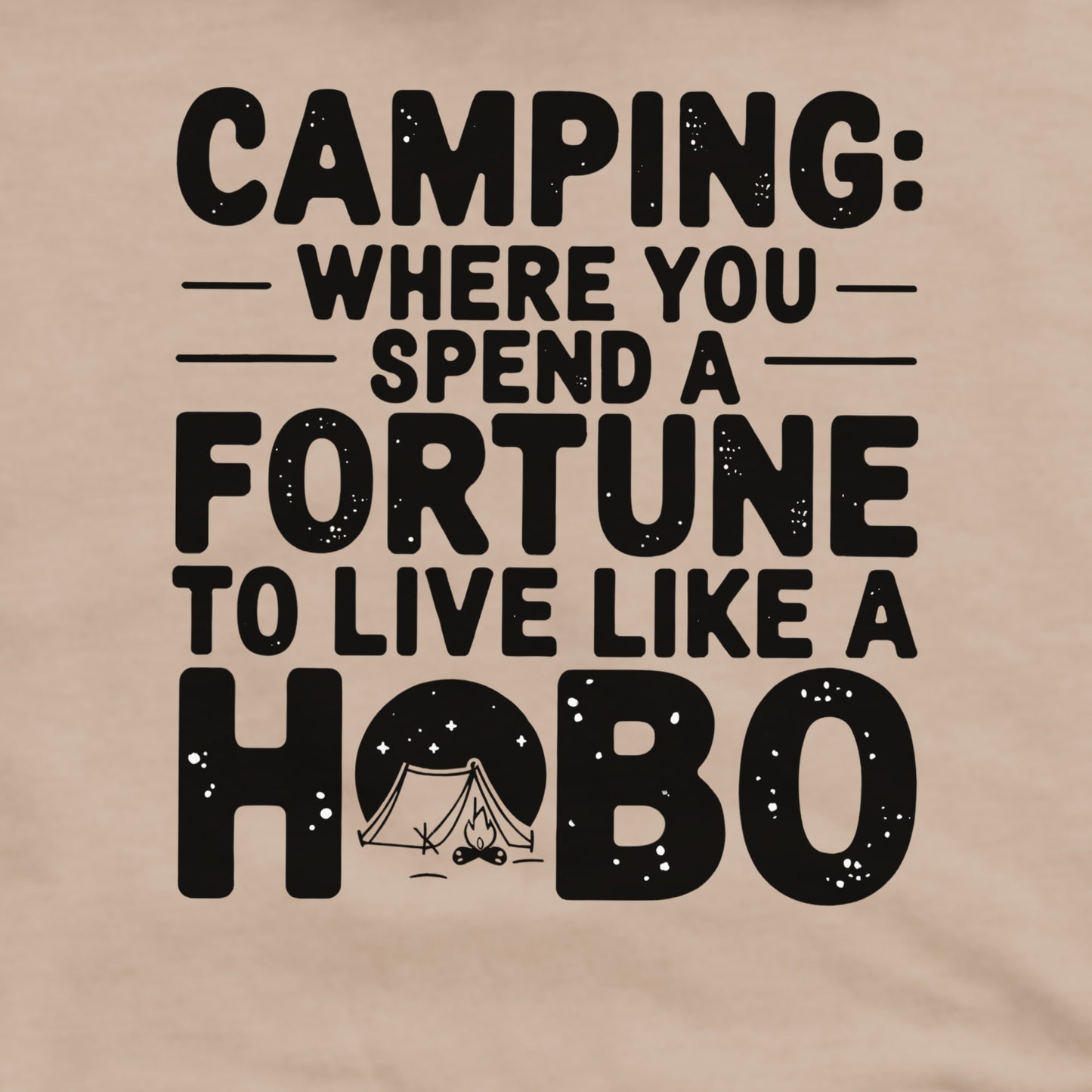 Spend a Fortune Camping Crewneck Sweatshirt Adventure and Outdoors Themed Sweatshirt