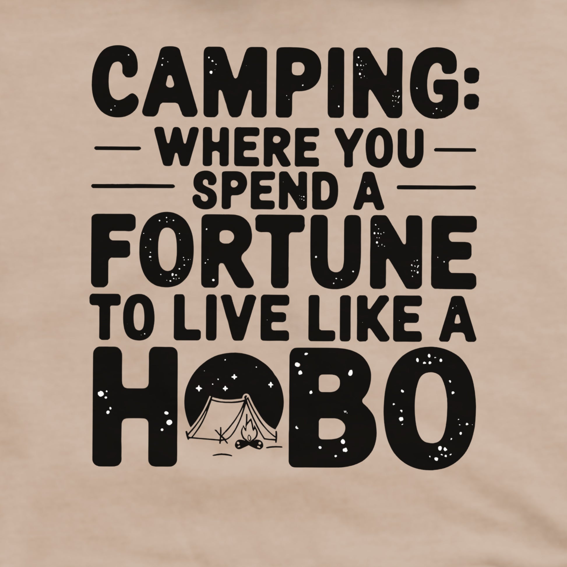 Spend a Fortune Camping Crewneck Sweatshirt Adventure and Outdoors Themed Sweatshirt