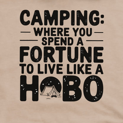 Spend a Fortune Camping Crewneck Sweatshirt Adventure and Outdoors Themed Sweatshirt
