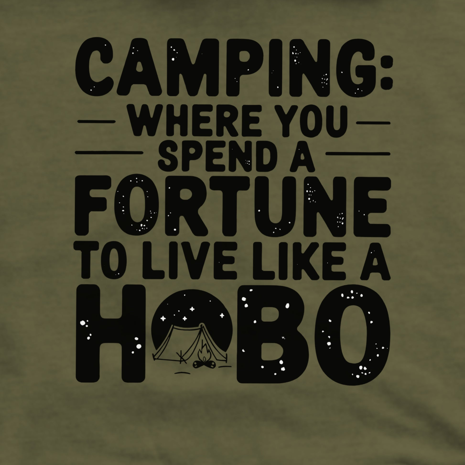 Spend a Fortune Camping Crewneck Sweatshirt Adventure and Outdoors Themed Sweatshirt