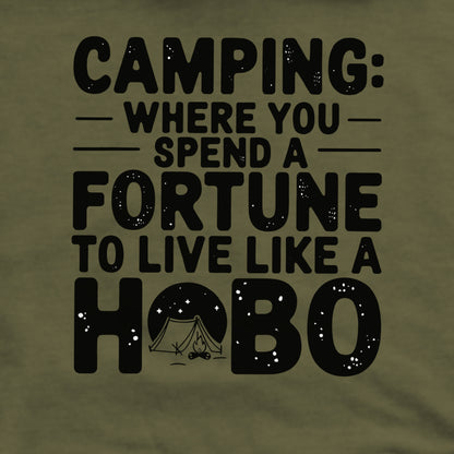 Spend a Fortune Camping Crewneck Sweatshirt Adventure and Outdoors Themed Sweatshirt