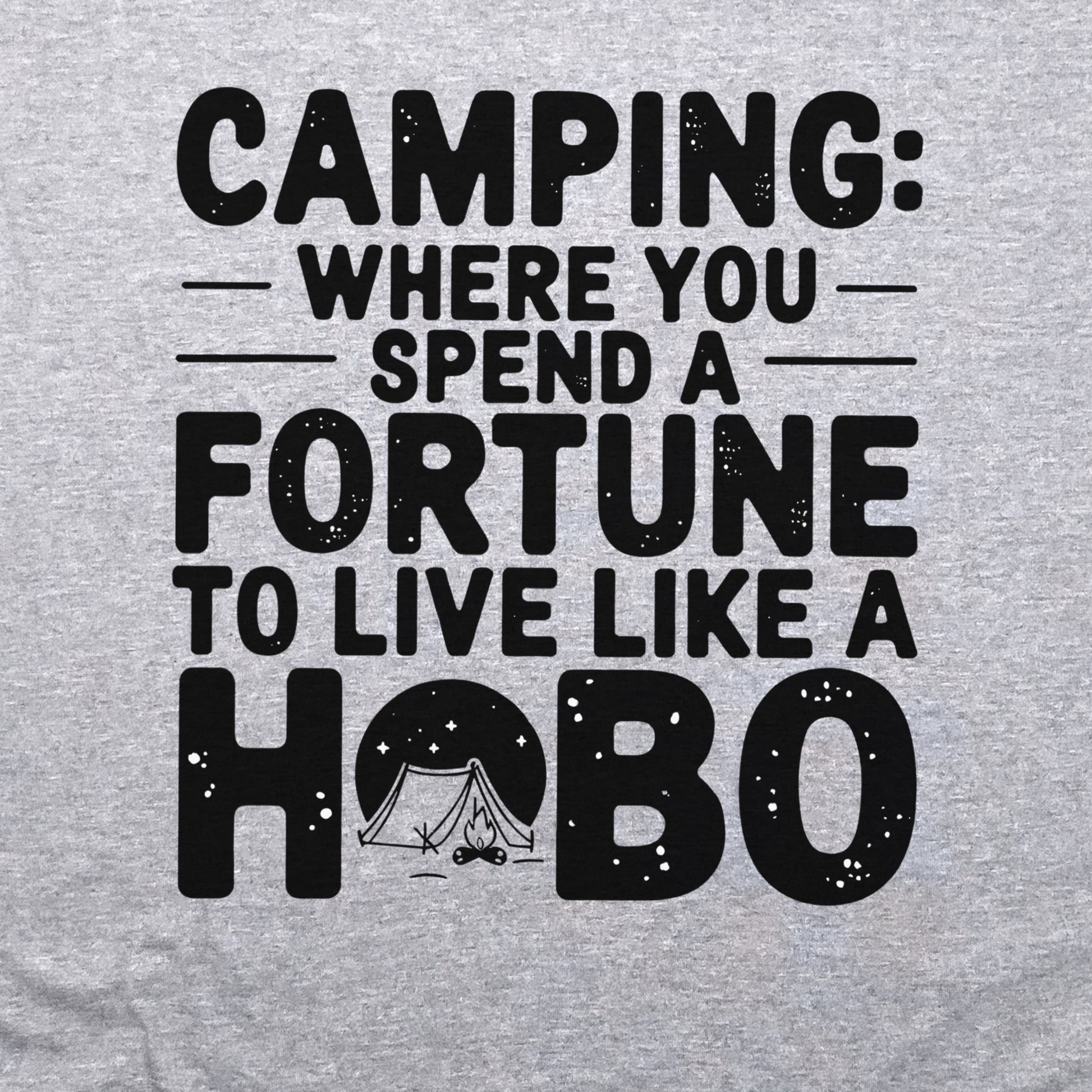 Spend a Fortune Camping Crewneck Sweatshirt Adventure and Outdoors Themed Sweatshirt