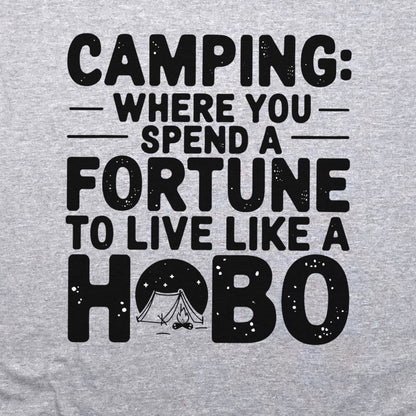 Spend a Fortune Camping Crewneck Sweatshirt Adventure and Outdoors Themed Sweatshirt