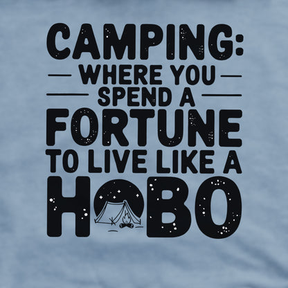 Spend a Fortune Camping Crewneck Sweatshirt Adventure and Outdoors Themed Sweatshirt