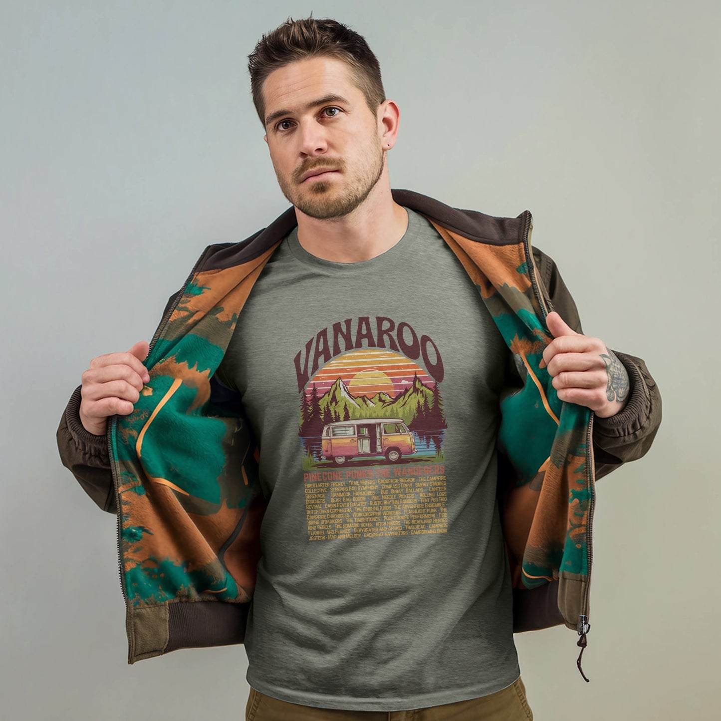 Vanaroo Tour T-Shirt Adventure and Outdoors Themed T-Shirt