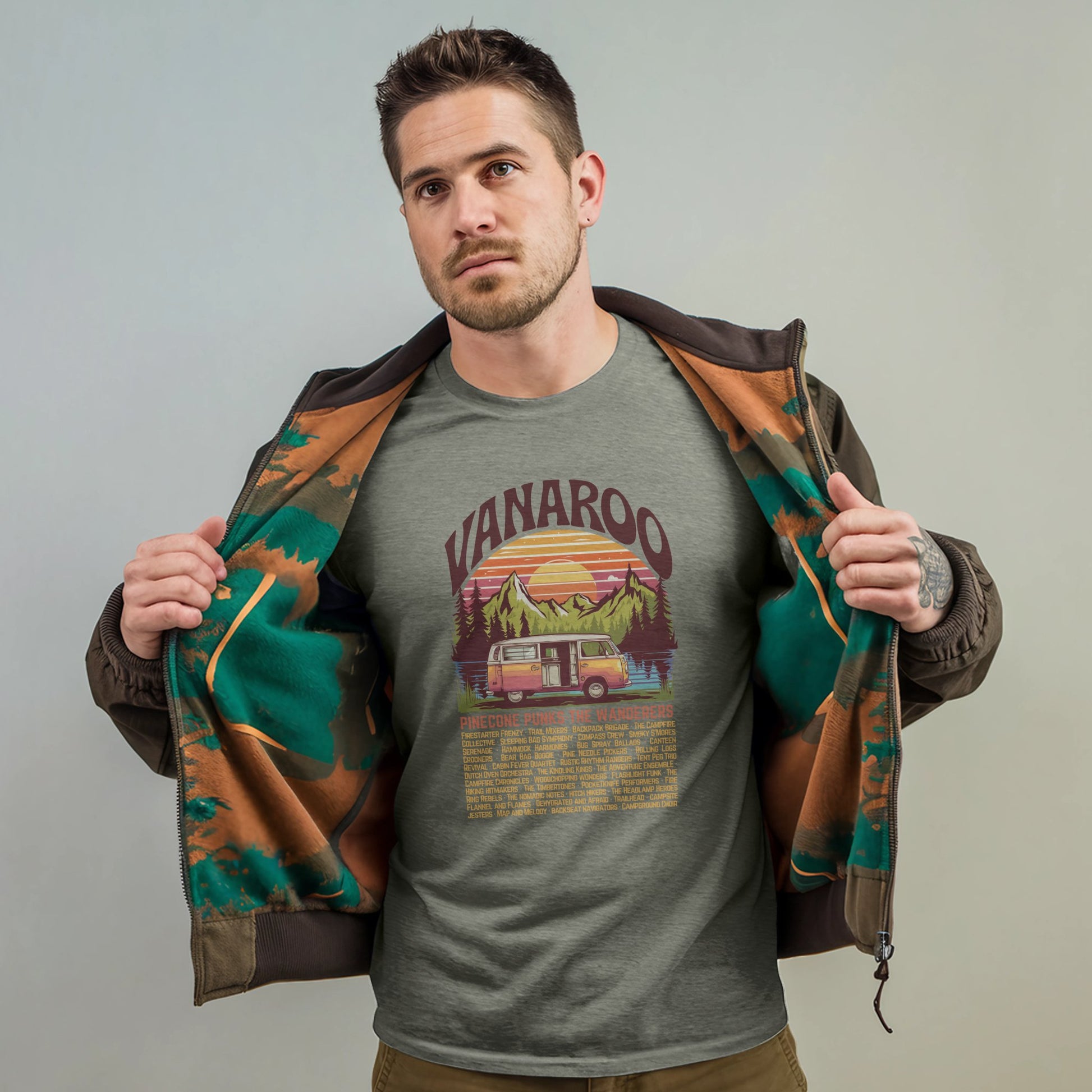 Vanaroo Tour T-Shirt Adventure and Outdoors Themed T-Shirt