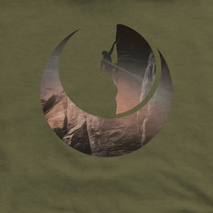 Rock Climber Silhouette Crewneck Sweatshirt Adventure and Outdoors Themed Sweatshirt