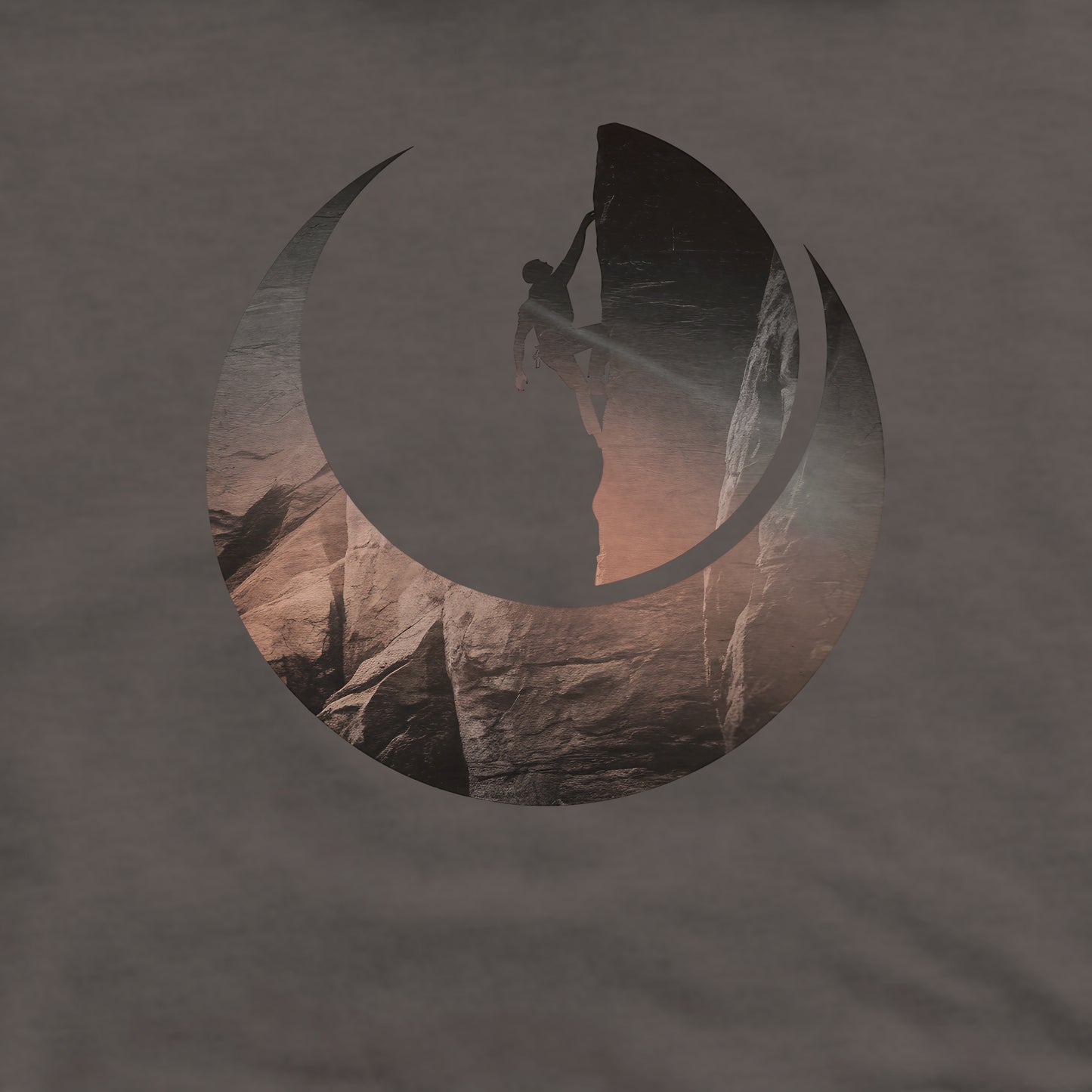 Rock Climber Silhouette Crewneck Sweatshirt Adventure and Outdoors Themed Sweatshirt