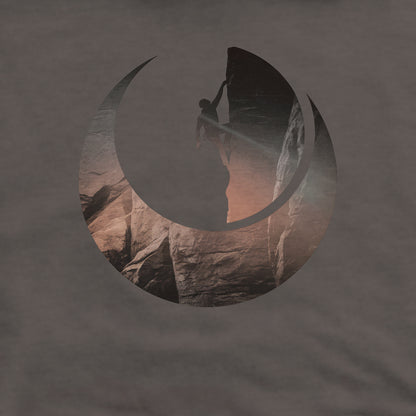 Rock Climber Silhouette Crewneck Sweatshirt Adventure and Outdoors Themed Sweatshirt