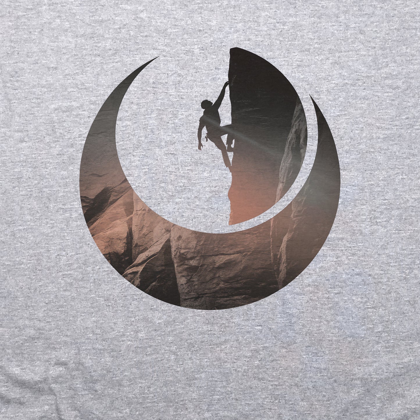 Rock Climber Silhouette Crewneck Sweatshirt Adventure and Outdoors Themed Sweatshirt