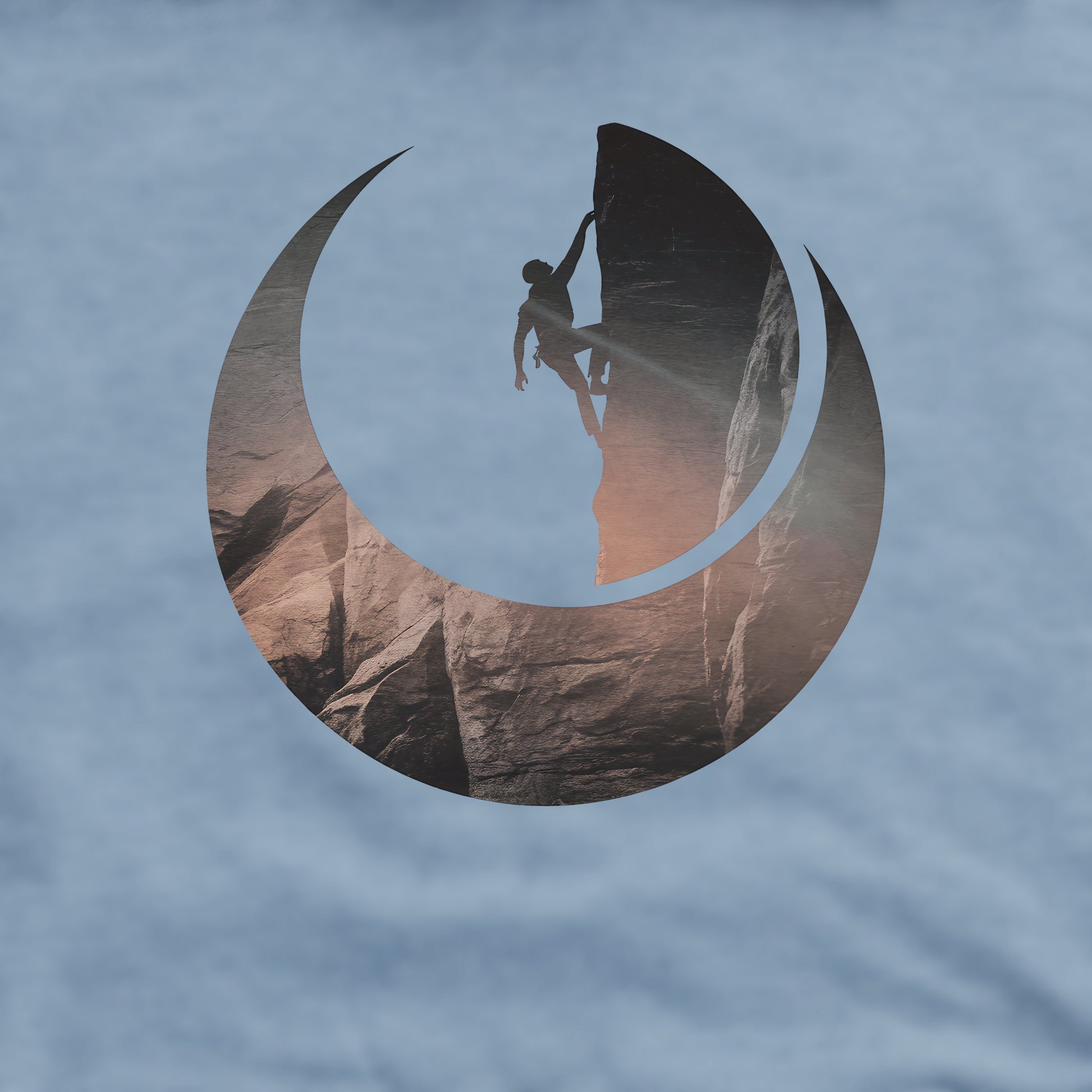 Rock Climber Silhouette Crewneck Sweatshirt Adventure and Outdoors Themed Sweatshirt