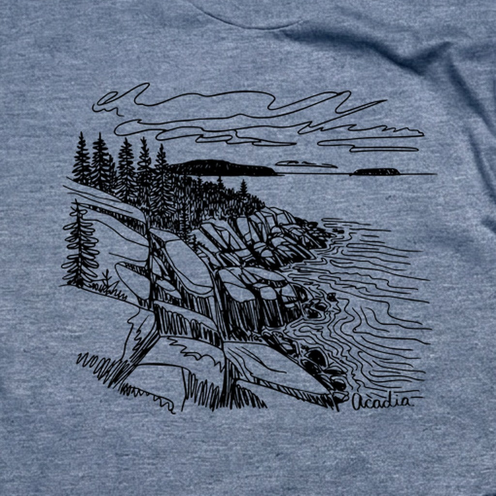 Acadia Line Drawing T-Shirt