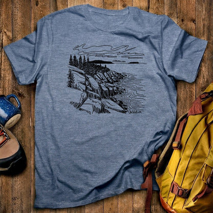 Acadia Line Drawing T-Shirt
