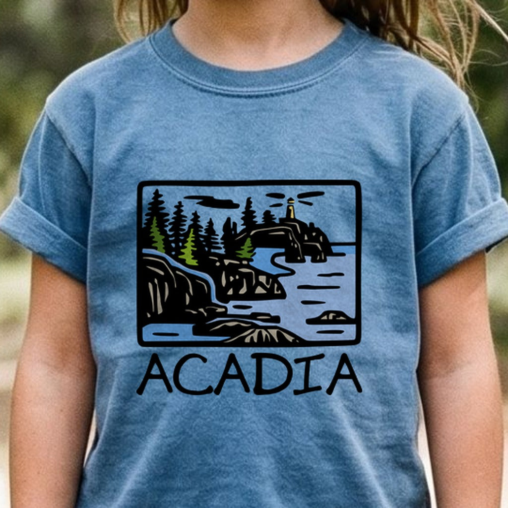 Acadia National Park Kids Cotton T-Shirt