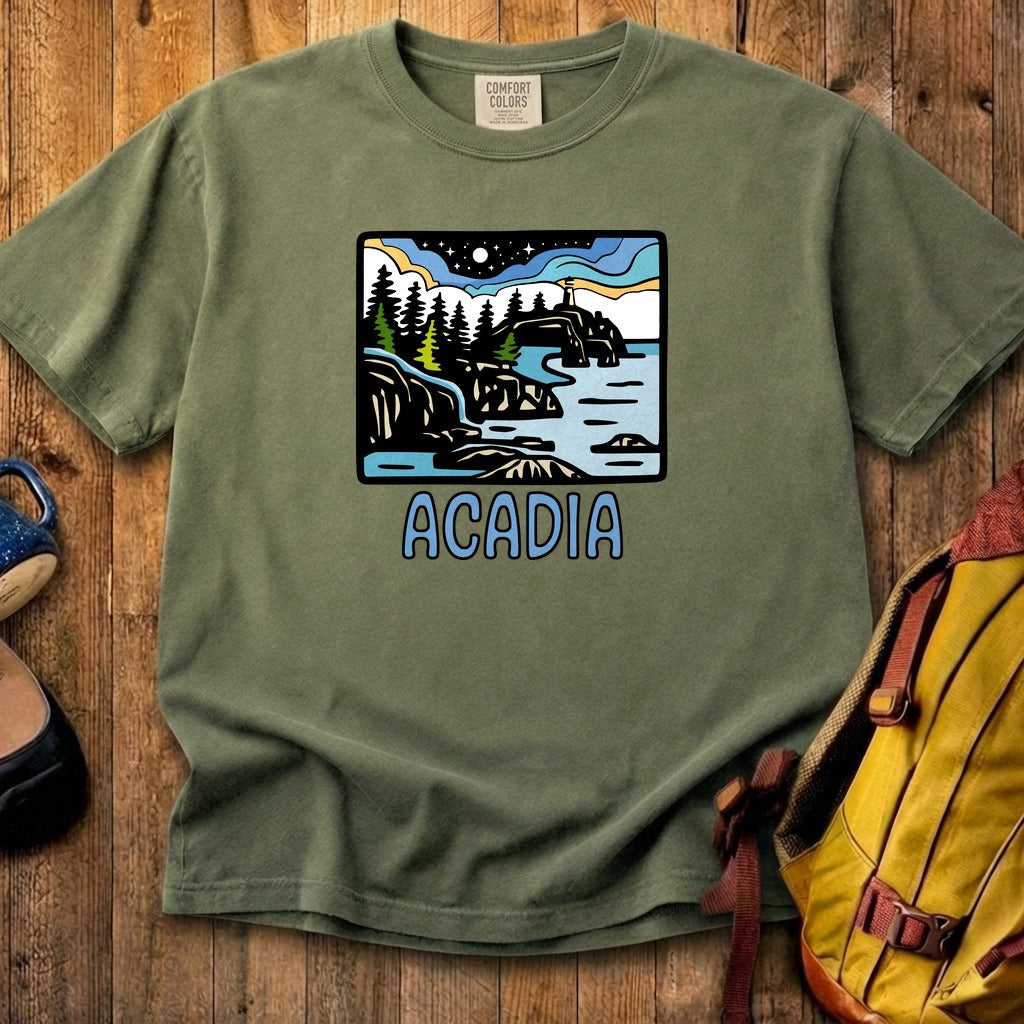 Acadia at Night Cotton T-Shirt