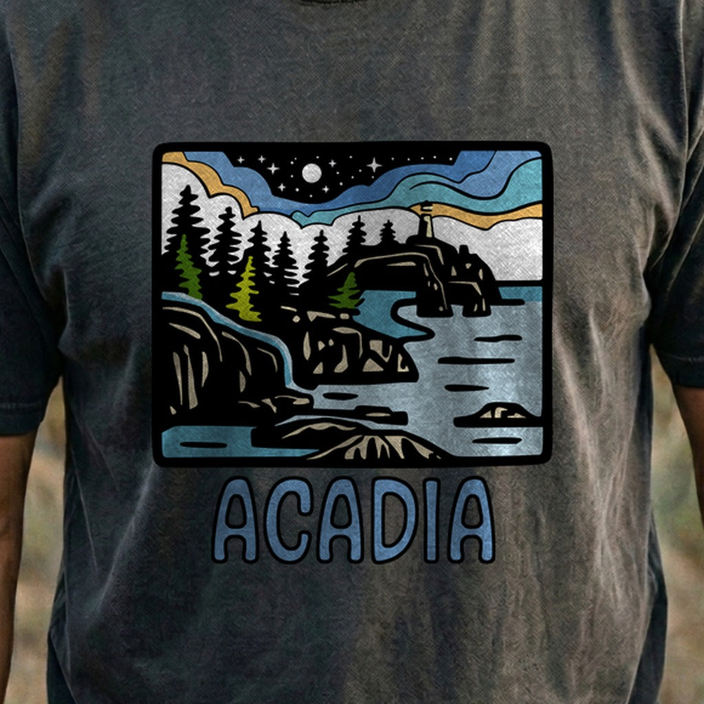 Acadia at Night Cotton T-Shirt