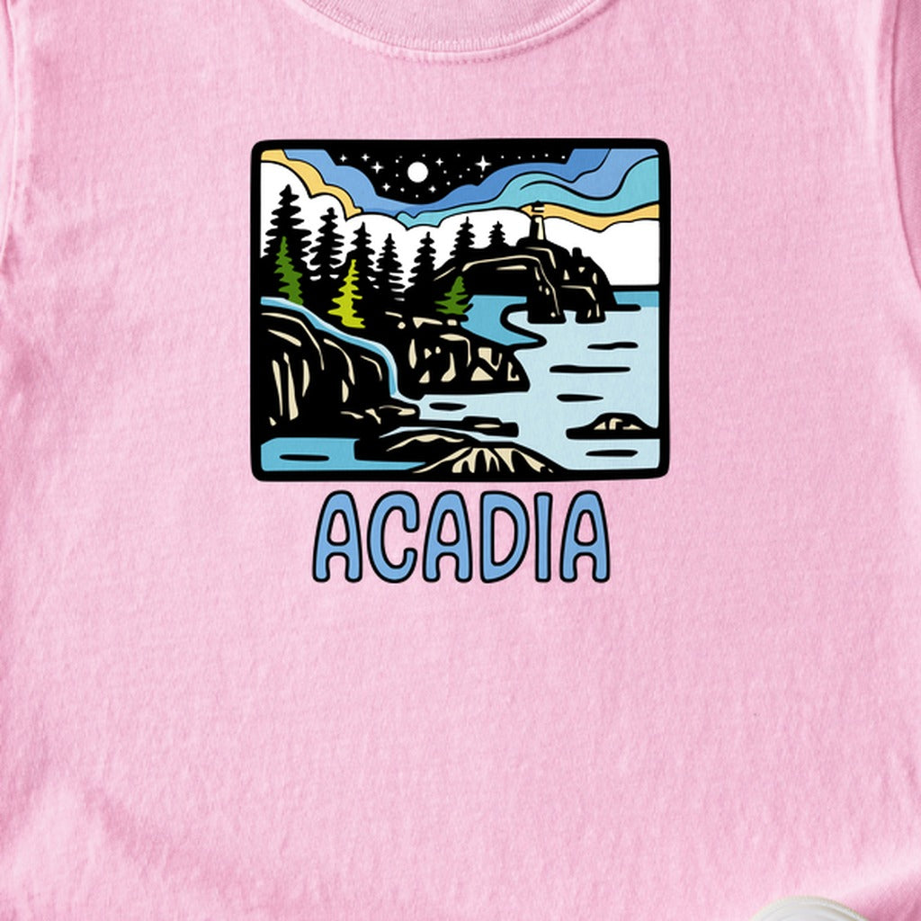 Acadia at Night Kids Cotton T-Shirt