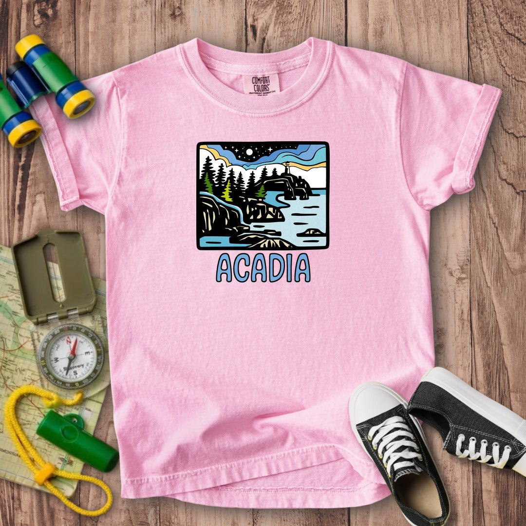 Acadia at Night Kids Cotton T-Shirt