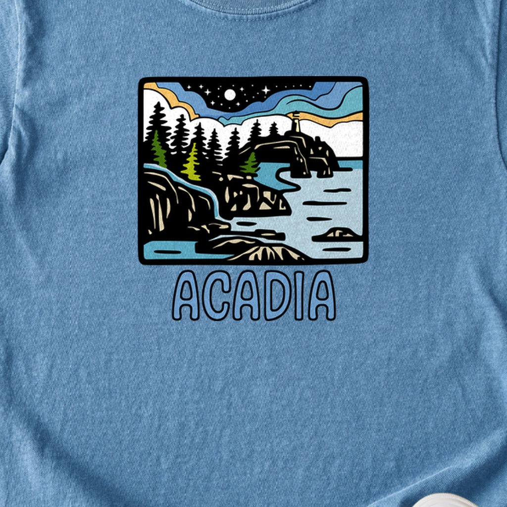 Acadia at Night Kids Cotton T-Shirt