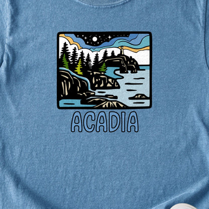 Acadia at Night Kids Cotton T-Shirt